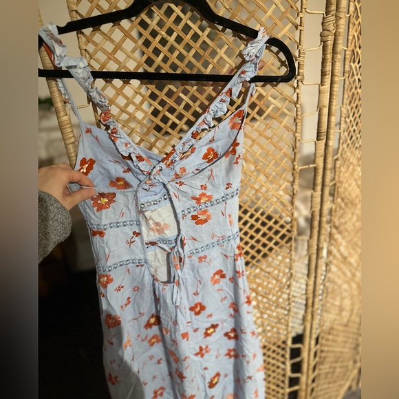 Linen blend midi dress - Picture 2 of 2